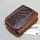 Compact wallet S-Fold Gator-cardholder. Purse on the belt, Wallets, Abrau-Durso,  Фото №1