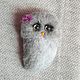 Owl brooches made of wool, Brooches, Moscow,  Фото №1
