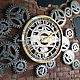 Large wall clock 'Steampunk' with rotating gears, Skeleton Clocks, Ivanovo,  Фото №1