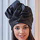 Turban hat hijab of black textured silk. Turban. TURBAN SVS. Online shopping on My Livemaster.  Фото №2