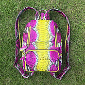 Сумки и аксессуары handmade. Livemaster - original item Adel Python skin backpack. Handmade.