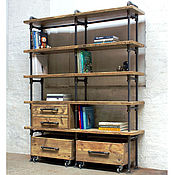 Для дома и интерьера handmade. Livemaster - original item Birmingham — book loft rack with drawers on wheels. Handmade.