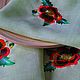 Linen napkins with embroidery 'Scarlet poppy'. Swipe. Olga Lado. My Livemaster. Фото №5