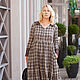 Заказать Платье с отложным воротником в темно-коричневую клетку art.243b. MUHA (vintagechic). Ярмарка Мастеров. . Платья Фото №3