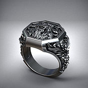 Украшения handmade. Livemaster - original item Ring-signet: Lion Head Royal. Handmade.
