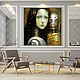 Painting Girl and Robot. Gold Silver painting fantasy art. Pictures. House of the Sun (irina-bast). My Livemaster. Фото №4