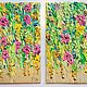 Order Painting triptych multicolored flower waterfall 'Summer' 3 by 30h21 cm. chuvstvo-pozitiva (chuvstvo-pozitiva). Livemaster. . Panels Фото №3
