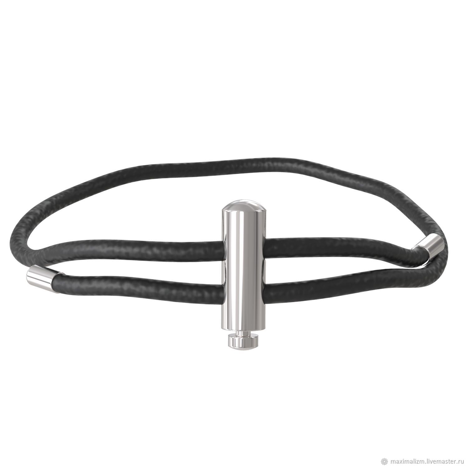 Браслет кожаный "БУ!КВА!" с серебряным замком 925 пробы в интернет ...