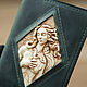Passport cover made of Botticelli leather'. emerald. Passport cover. WoobbyArt. My Livemaster. Фото №6