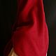 Кашемировый платок рубинового цвета. Платки. Innashi Ручное и машинное вязание. Ярмарка Мастеров.  Фото №5