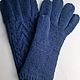 Knitted gloves 2173S, blue. Gloves. HOBBIMANIYA. My Livemaster. Фото №5