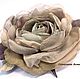 Order FABRIC FLOWERS. Chiffon rose brooch ' gold antique'. fioridellavita. Livemaster. . Brooches Фото №3