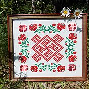 Фен-шуй и эзотерика handmade. Livemaster - original item Overcome grass + Roses + Rodimych charm embroidery. Handmade.