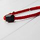 Tibetan style bracelet Red thread with black tourmaline, Bracelet thread, Minusinsk,  Фото №1