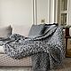 Valley. Grey knitted plaid with knobs. Blankets. Ira Pugach (pompon). Online shopping on My Livemaster.  Фото №2