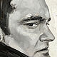  Quentin Tarantino oil portrait on canvas 20h20cm. Pictures. myfoxyart (MyFoxyArt). My Livemaster. Фото №6