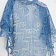 Order Summer openwork knit shawl, Linen blue shawl,a shawl made of linen. Lace Shawl by Olga. Livemaster. . Shawls Фото №3