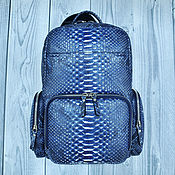 Сумки и аксессуары handmade. Livemaster - original item Python genuine leather backpack, custom made!. Handmade.