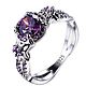 Ring silver amethyst faux diamonds buy the ring, Ring, Moscow,  Фото №1