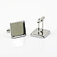 The basis for cufflinks silver square, Blanks for jewelry, Magnitogorsk,  Фото №1