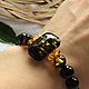 Baltic amber bracelet, cherry color, green amber insert. Bead bracelet. Mark Amberstein, sale amber products. My Livemaster. Фото №5