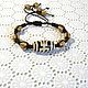 Order Bracelet braided: With a JI bead made of waxed cotton cord. IrinaSkripkaMBeads. Livemaster. . Ji bead Фото №3