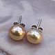 Golden fish poussettes with natural pearls. Stud earrings. luxuryclub. My Livemaster. Фото №6