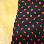 Одежда ручной работы. Ярмарка Мастеров - ручная работа Falda de guisante rojo sobre negro de algodón con elastano. Handmade.