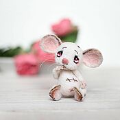 Миниатюрный мишка амигуруми 3,5 см вязаная игрушка