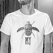 Мужская одежда handmade. Livemaster - original item My Bug T-Shirt. Handmade.