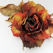 Brooch Red rose
