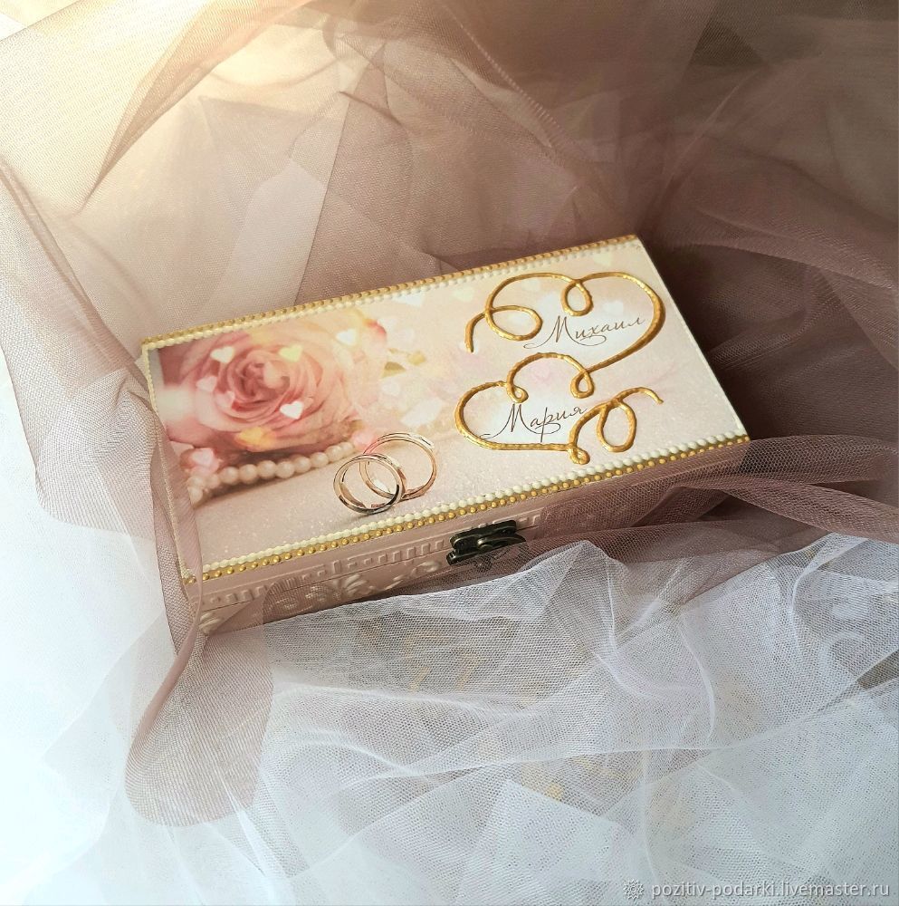 Шкатулка на свадьбу с ажурной крышкой купить Украина из мдф 11х12 см | Завиток