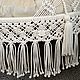 Подвесное кресло. Качели садовые. Оксана Макраме узелочки (macrame-uzelochki). Ярмарка Мастеров.  Фото №14