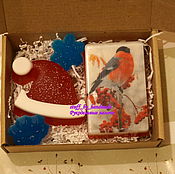Косметика ручной работы handmade. Livemaster - original item The soap set in gift box Red winter. Handmade.