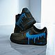Кастомные кроссовки черные nike  AF1, унисекс, ручная роспись. Кроссовки. O-Go-Art.Кастомизация одежды и обуви. Ярмарка Мастеров.  Фото №11