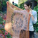 Order Shawl 'Caramel rose' silk ekoprint. Artinflat - natural dyeing. Livemaster. . Scarves Фото №3