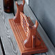 Подставка для 1 меча сапеле с гербом. Подставки. CNC-Wood. Интернет-магазин Ярмарка Мастеров.  Фото №2