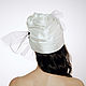 White silk organza turban with big black rose and net. Caps. TURBAN SVS. My Livemaster. Фото №5