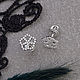 Stylish poussette earrings with natural white gold diamonds 585, Stud earrings, Ekaterinburg,  Фото №1