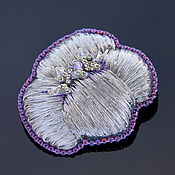 Украшения handmade. Livemaster - original item Brooch-flower cotton. Handmade.