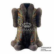 Одежда handmade. Livemaster - original item Vest with natural arctic fox fur color 