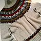 Afmaeli helmi//Твидовый свитер S/M/L Лопапейса Круглая кокетка. Свитеры. Sculptural Crochet. Интернет-магазин Ярмарка Мастеров.  Фото №2