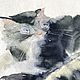 "Малыш" акварель (коты, животные, кошки). Картины. 'Море внутри' Надежда. Интернет-магазин Ярмарка Мастеров.  Фото №2