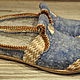 Валяные сабо для дома "Denim with lace". Бохо. Тапочки. Виктория 'Студия войлока МаЖоРиК'. Ярмарка Мастеров.  Фото №6
