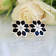 Stud Earrings Flower made of 925 Sterling Silver with Enamel BS0049. Stud earrings. Sunny Silver. My Livemaster. Фото №4