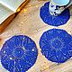  Салфетки под чашки Зимне цветы. Декоративные салфетки. МИР УЮТНОЙ КУХНИ Ашарина Любовь❤️. Ярмарка Мастеров.  Фото №6