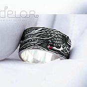 Украшения handmade. Livemaster - original item Ring-signet: Japanese Dragon Ring. Handmade.