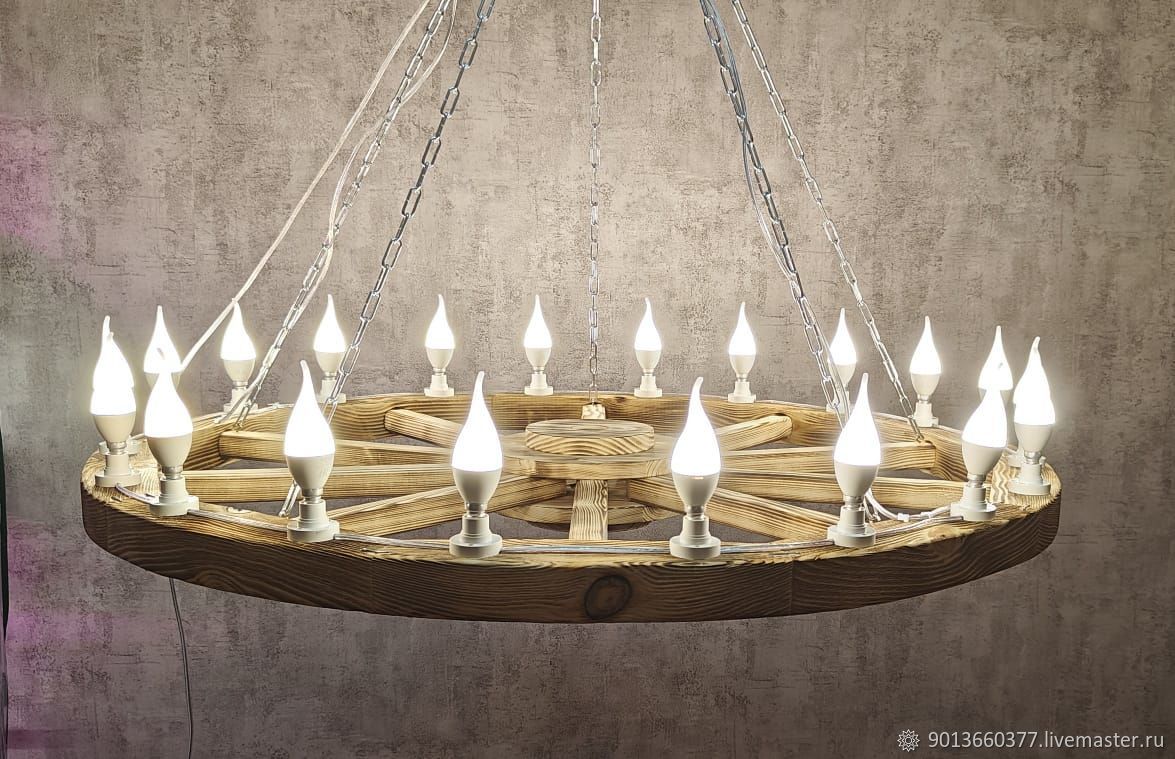 Люстры: БОЛЬШАЯ ЛЮСТРА КОЛЕСО 100 см 20 ламп в интернет-магазине ...