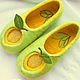 Order 'Lemon smoothie' felted Slippers. Bugrina Oksana. Livemaster. . Slippers Фото №3