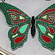 Máscara de mariposa Negra bordado hecho a mano mariposa. Protective masks. Beaded jewelry by Mariya Klishina. Ярмарка Мастеров.  Фото №5